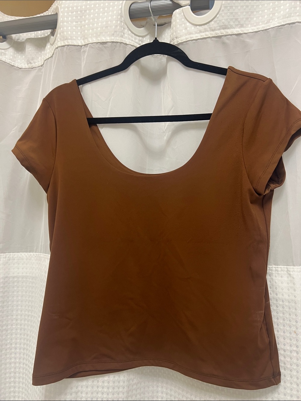 Old Navy Brown Scoop Neck Crop Top